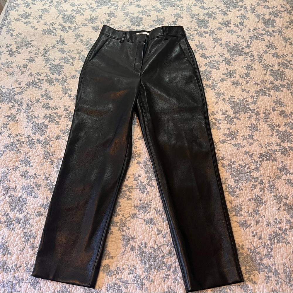 Aritzia Babaton Vegan Leather Cropped Pants